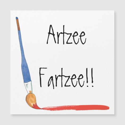 Fun Super Niedlich Artzee Fartzee-Kartenmagnet Magnetkarte (Vorderseite)