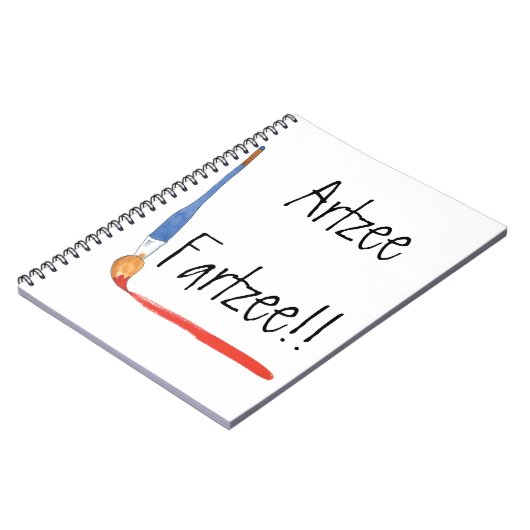 Fun Super Niedlich Artzee Fartzee Spiral Notizblock (Linke Seite)