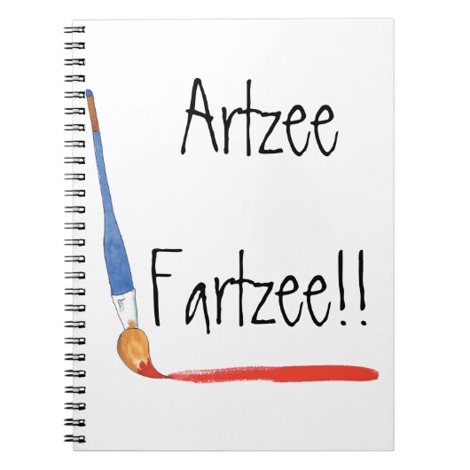 Fun Super Niedlich Artzee Fartzee Spiral Notizblock (Vorderseite)
