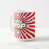 Fun SUPER POP! A 'Corny' Punny Dad Mug Kaffeetasse (Vorderseite Links)