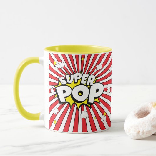 Fun SUPER POP! Puff | Popcorn und Sterne | Tasse (Mit Donut)