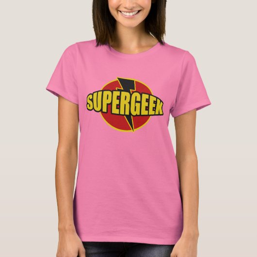 Fun SUPERGEEK Graphic T-SHIRT (Vorderseite)