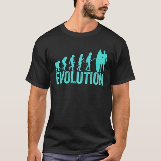 Fun Surfen - Evolution eines Surfers - Grosser Sur T-Shirt (Vorderseite)