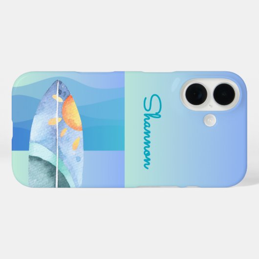 Fun Surfer Girl iPhone Case (Rückseite (Horizontal))
