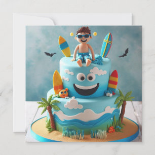 FUN SURFS UP GEBURTSTAGSKAKE KARTE