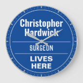 Fun Surgeon Wall Plaque Stil Große Uhr (Vorderseite)