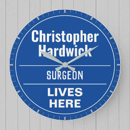 Fun Surgeon Wall Plaque Stil Große Uhr