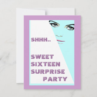 FUN SURPRISE PARTY 16 . GEBURTSTAG PARTY EINLADUNG