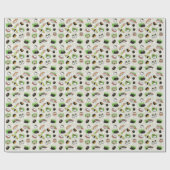 Fun Sushi Characters Pattern Geschenkpapier (Flach)