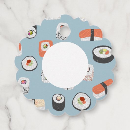 Fun Sushi Nigiri Maki Roll japanisches Lebensmitte Geschenkanhänger (Rückseite)