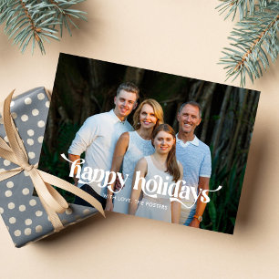 Fun Swash Modern Holiday Foto Card Feiertagskarte