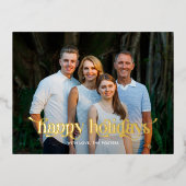 Fun Swash REAL FOIL Modern Holiday Card Postkarte (Vorderseite)