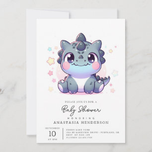 Fun Sweet Dinosaur Babydusche Einladung