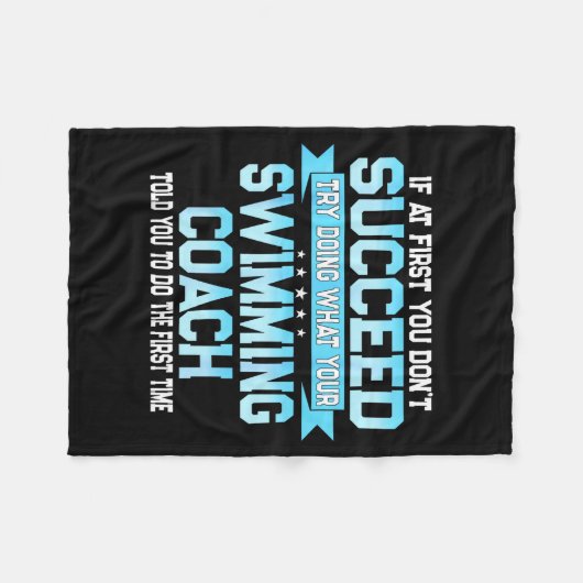 Fun Swimming Coach Meme - Funny Swimmer Saying Fleecedecke (Vorderseite (Horizontal))