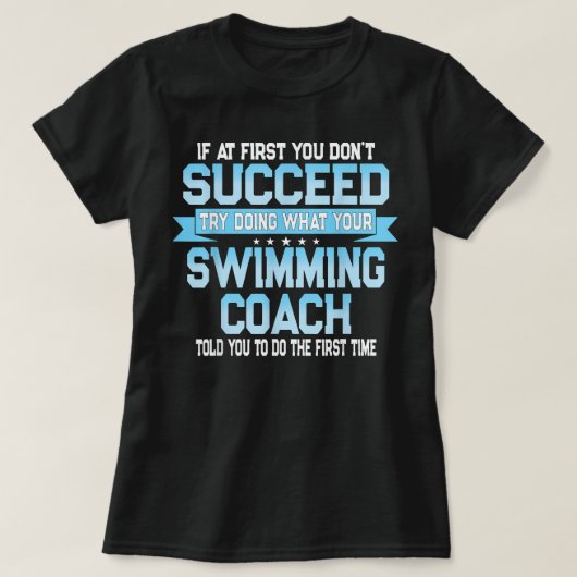Fun Swimming Coach Meme - Funny Swimmer Sprichwort T-Shirt (Design vorne)