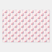 Fun Swimsuit Animal Pink Flamingo Geschenkpapier Set (Vorderseite)