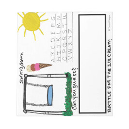Fun Swingdown Kids Word Game Small Notizblock