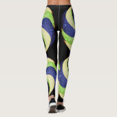 Fun Swirl Design Leggings - Blau (Rückseite)