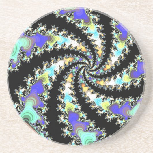 Fun Swirled Fraktal Stone Untersetzer (Vorne)