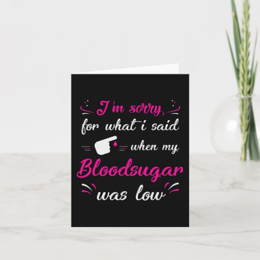 Fun T1D Diabetiker Typ 1 Diabetes Aufklärung Gesch Karte (Vorderseite)