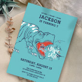 Fun T-Rex Dinosaurier Kindergeburtstag Party Einladung