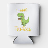 Fun T-Rex Sipping Tea Party Dosenkühler (Vorderseite)