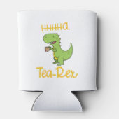 Fun T-Rex Sipping Tea Party Dosenkühler (Rückseite)