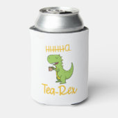 Fun T-Rex Sipping Tea Party Dosenkühler (Kanne Rückseite)
