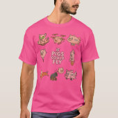 Fun T-Shirt, amazing 'if pigs could fly' design. T-Shirt (Vorderseite)
