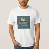 FUN! T - Shirt - Bibliothek - Personalisiert - Nam (Vorderseite)