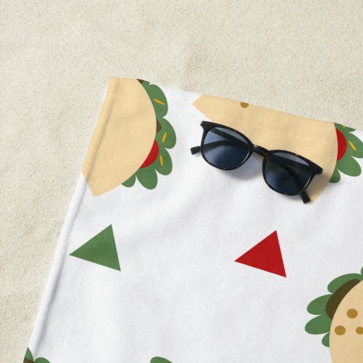 Fun Taco Name Confetti Beach Handtuch (Beispiel)