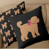 Fun Tan Doodle Dog auf schwarz Golfhandtuch