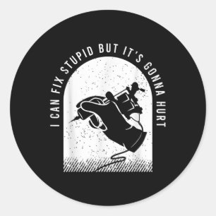 Fun Tattoo Outfit für einen Tattoo-Künstler _1 Runder Aufkleber