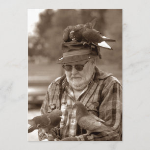 Fun Tauben Vögel Mann Ich habe Ankündigungen versc