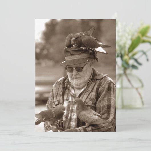 Fun Tauben Vögel Mann Ich habe Ankündigungen versc (Stehend Vorderseite)