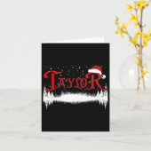 Fun Taylor Santa Vorname Weihnachtsmann 1 Karte (Gelbe Blume)