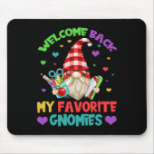 Fun Teacher Gnome T-Shirt - Niedlich Willkommen zu Mousepad (Vorne)
