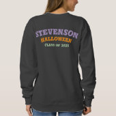 Fun Teacher Halloween Spaß Beängstigend Hexe Custo Sweatshirt (Rückseite)