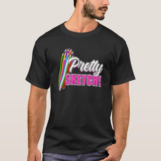 Fun Teacher Spaß Hübsche Farbige Stifte A T-Shirt (Vorderseite)