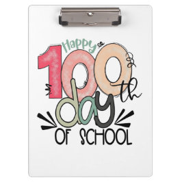 Fun Teacher & Student 100th Day School Accessory Klemmbrett