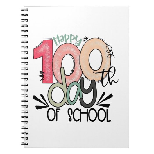 Fun Teacher & Student 100th Day School Journal Notizblock (Vorderseite)