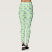 Fun Tee Green Womens Water Polo Muster Leggings (Rückseite)