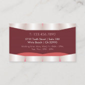Fun Teeth Open Mouth Modern Dentist Business Card Visitenkarte (Rückseite)