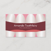 Fun Teeth Open Mouth Modern Dentist Business Card Visitenkarte (Vorderseite)