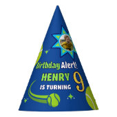 Fun Tennis Birthday Party Look For Kids Partyhütchen (Vorderseite)