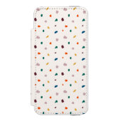 Fun Terrazzo Boho Print Incipio iPhone Geldbeutel-Hülle (Folio Vorderseite)