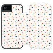 Fun Terrazzo Boho Print Incipio iPhone Geldbeutel-Hülle (Folio Geöffnet)