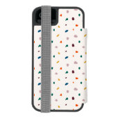 Fun Terrazzo Boho Print Incipio iPhone Geldbeutel-Hülle (Folio Rückseite)