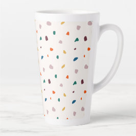 Fun Terrazzo Print Latte Tasse