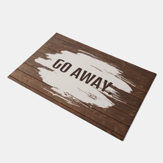 Fun Text auf dem Hintergrund von Eichenholz Fußmatte (Schrägansicht)